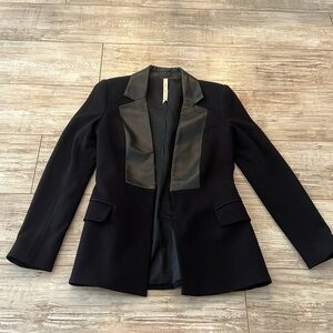Bailey 44 Blazer with Faux Leather Trim size XS
